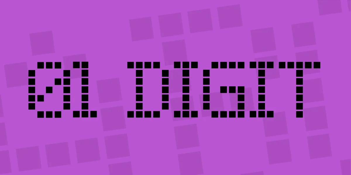 01 Digit Font preview 2