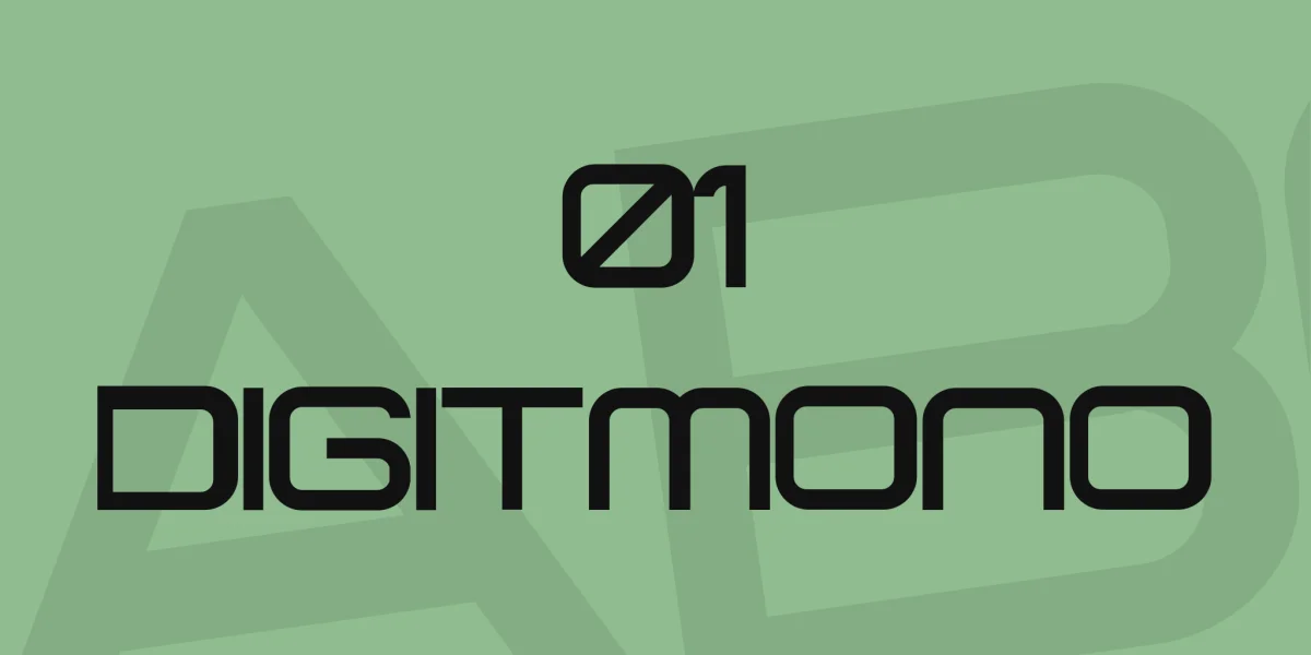 01 DigitMono Font preview 2