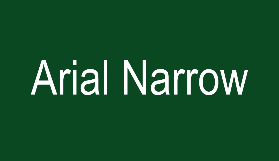 Arial Narrow Font Family preview 3