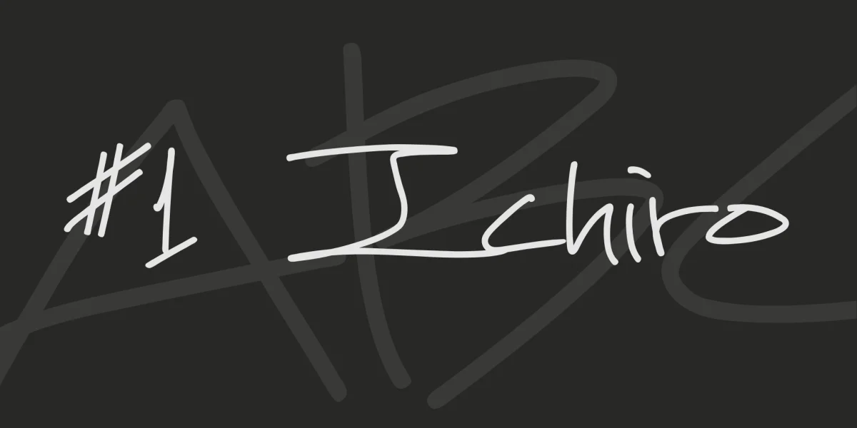 #1 Ichiro Font preview 3