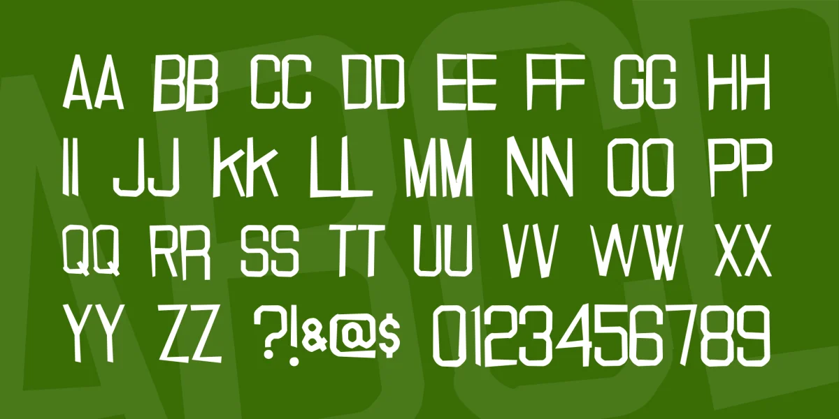 20.000 dollar bail Font preview 2