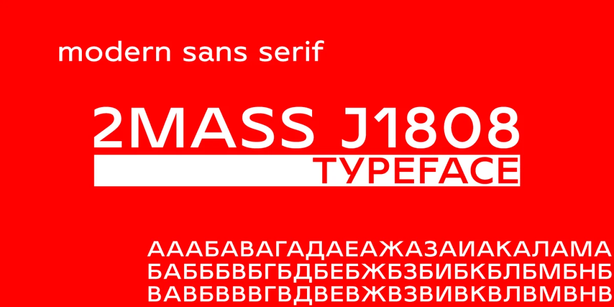 2MASS J1808 Font Family