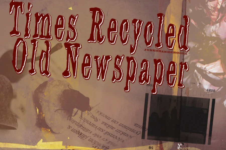 3 Times Recycled Old Newspaper Font