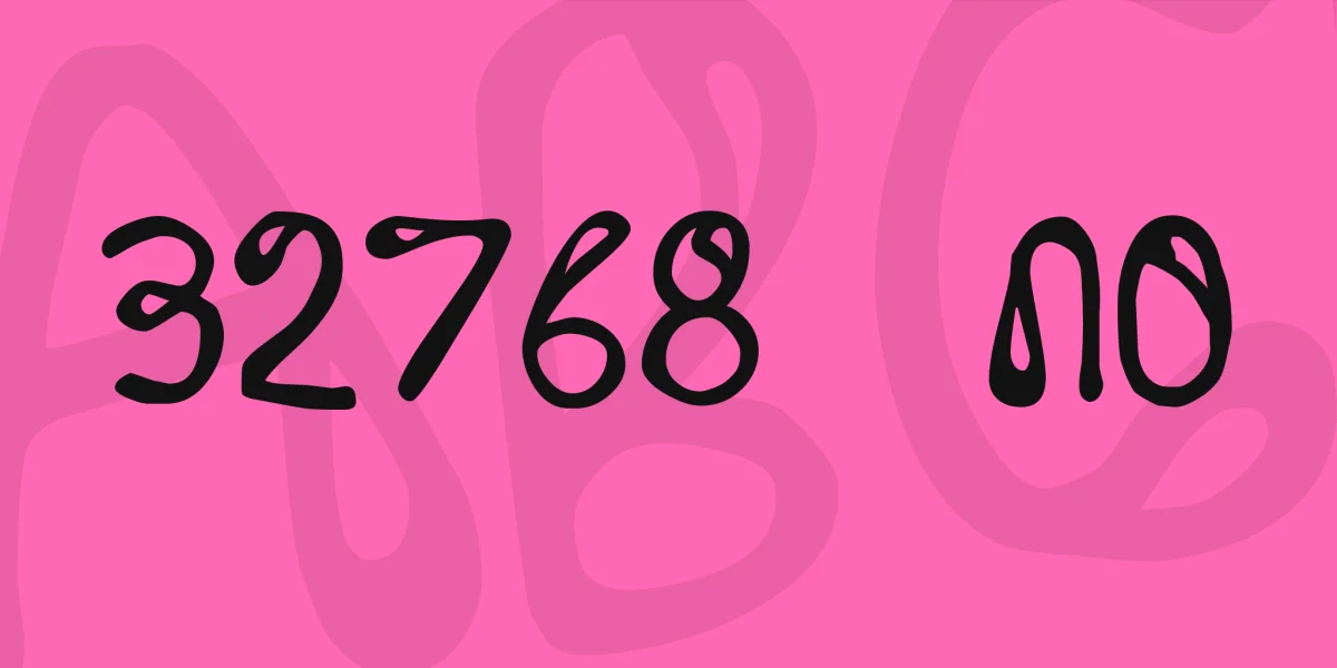 32768 NO Font
