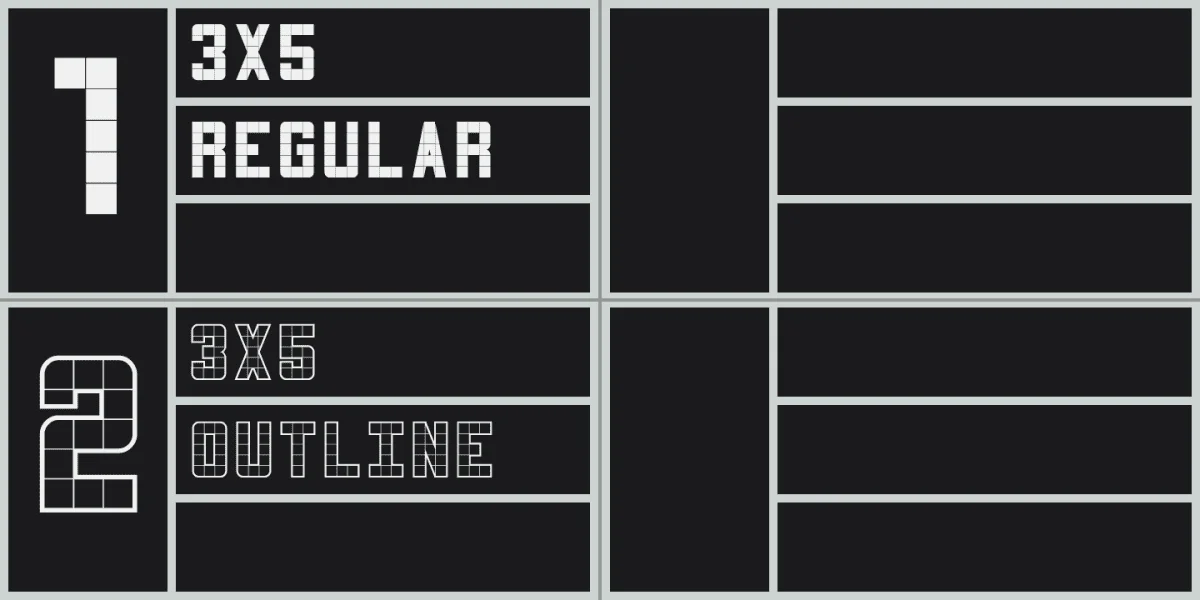 3x5 Font Family preview 4