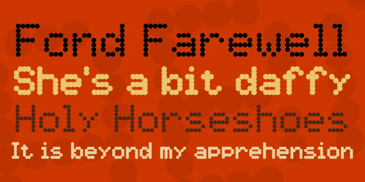 5by7 Font Family preview 2