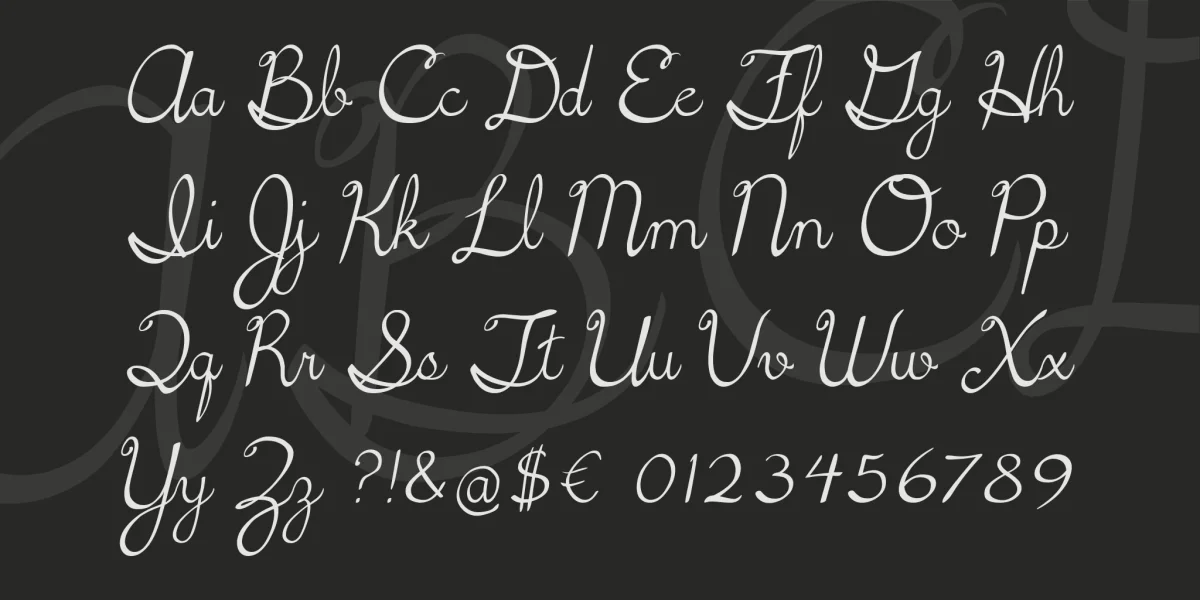 5th Grade Cursive Font preview 3