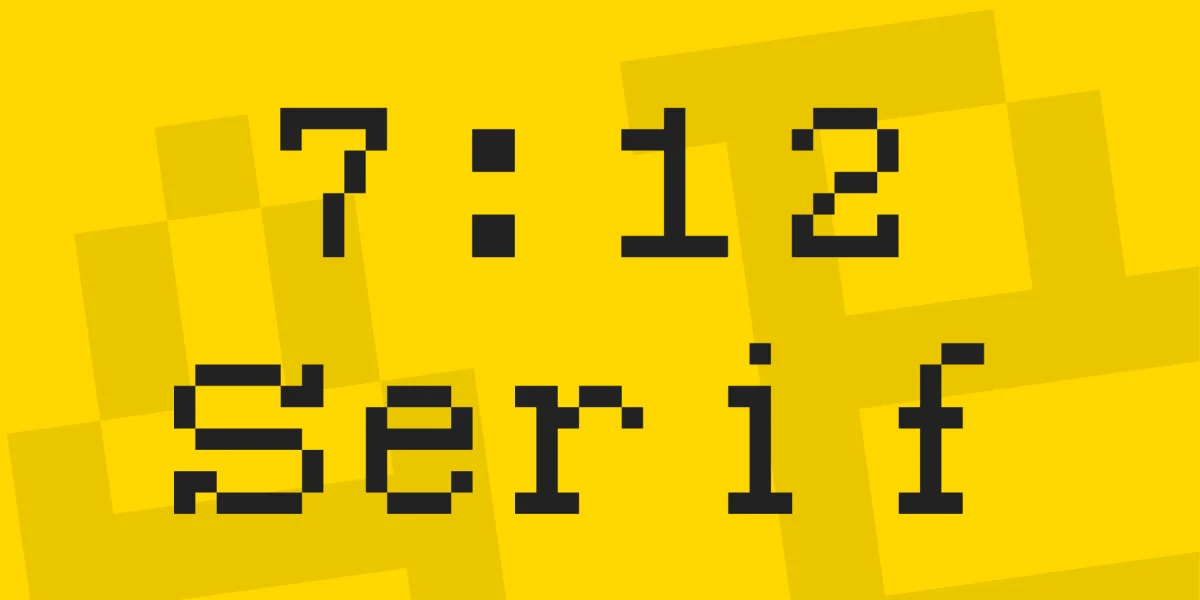 7:12 Serif Font
