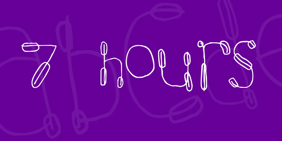 7 hours Font