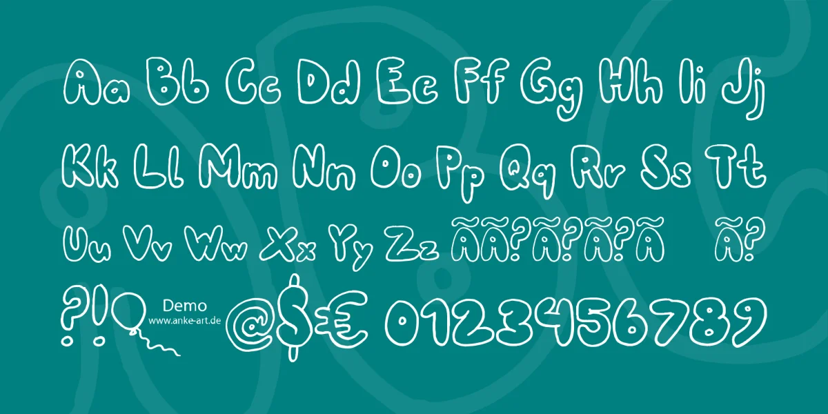 80er Teenie Demo Font preview 2