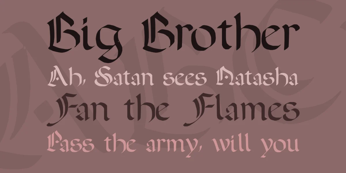 A Dark Wedding Font preview 2