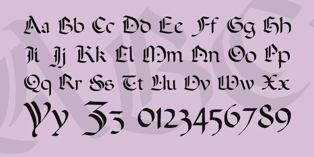 A Dark Wedding Font preview 3