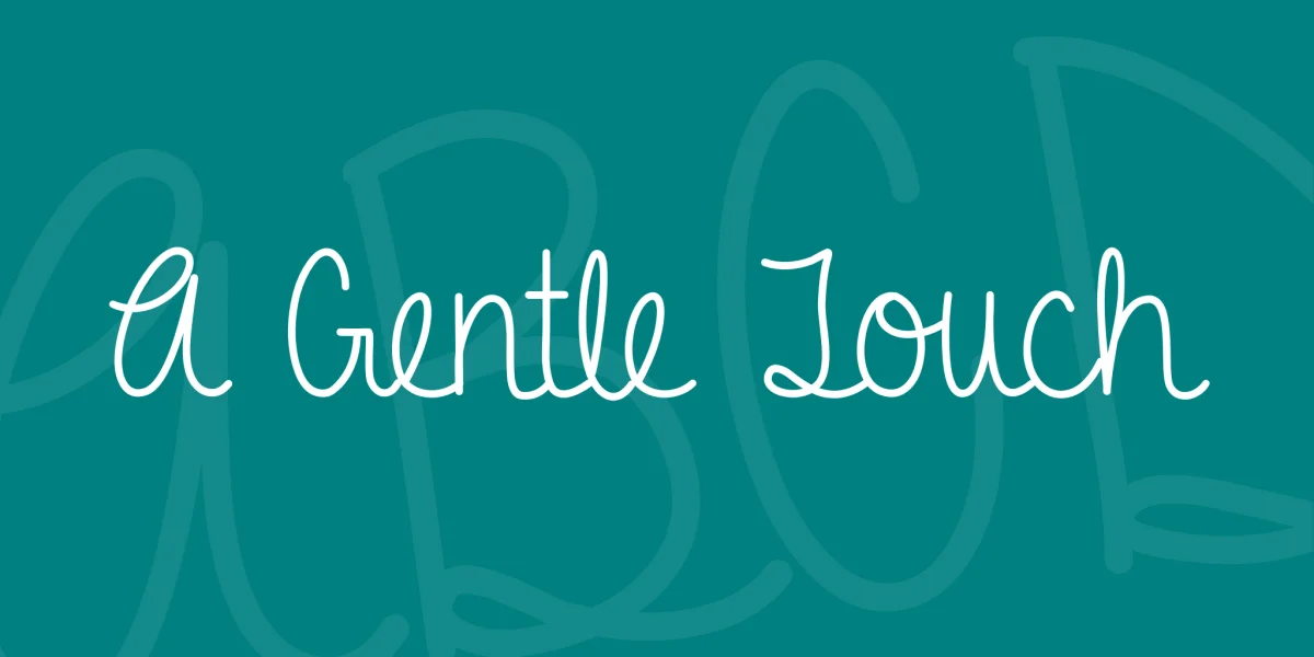 A Gentle Touch Font preview 2