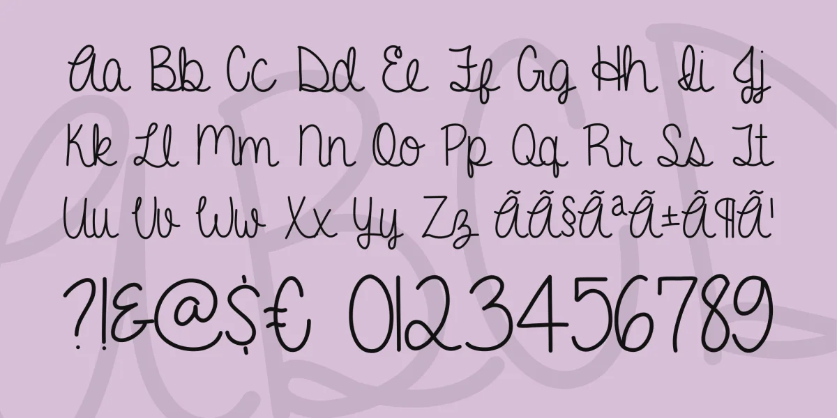 A Gentle Touch Font preview 5
