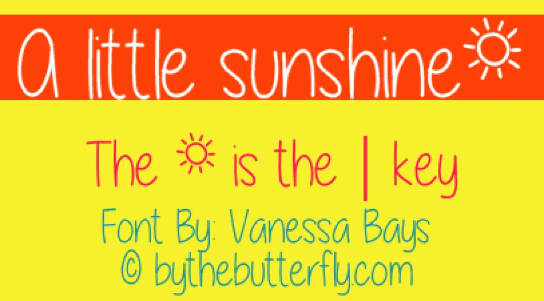 A little sunshine Font