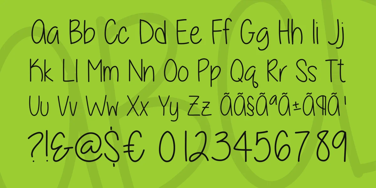 A little sunshine Font preview 4