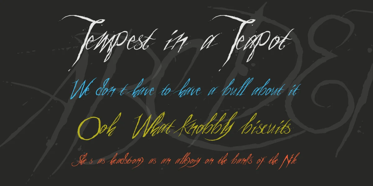 a Theme for murder Font preview 2