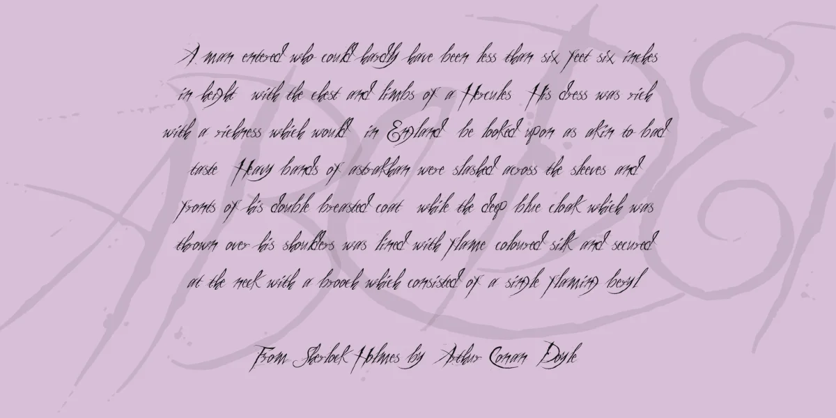 a Theme for murder Font preview 3
