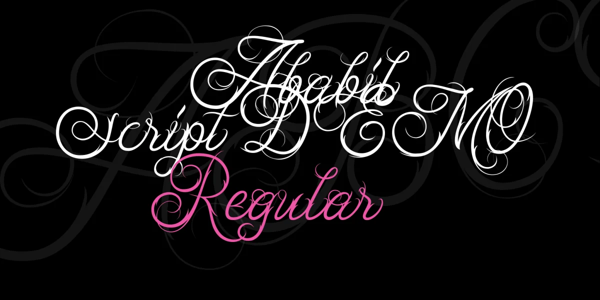 Ababil Script DEMO Font preview 2