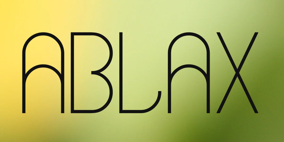 ABLAX Font preview 2