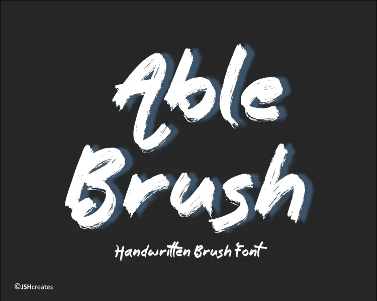 Able Brush Font preview 2