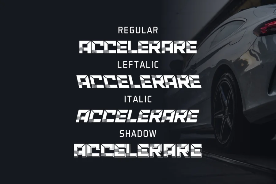 ACCELERARE Demo Font Family preview 13