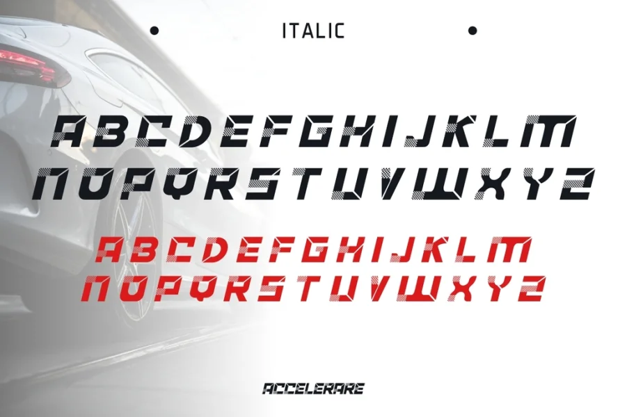 ACCELERARE Demo Font Family preview 9