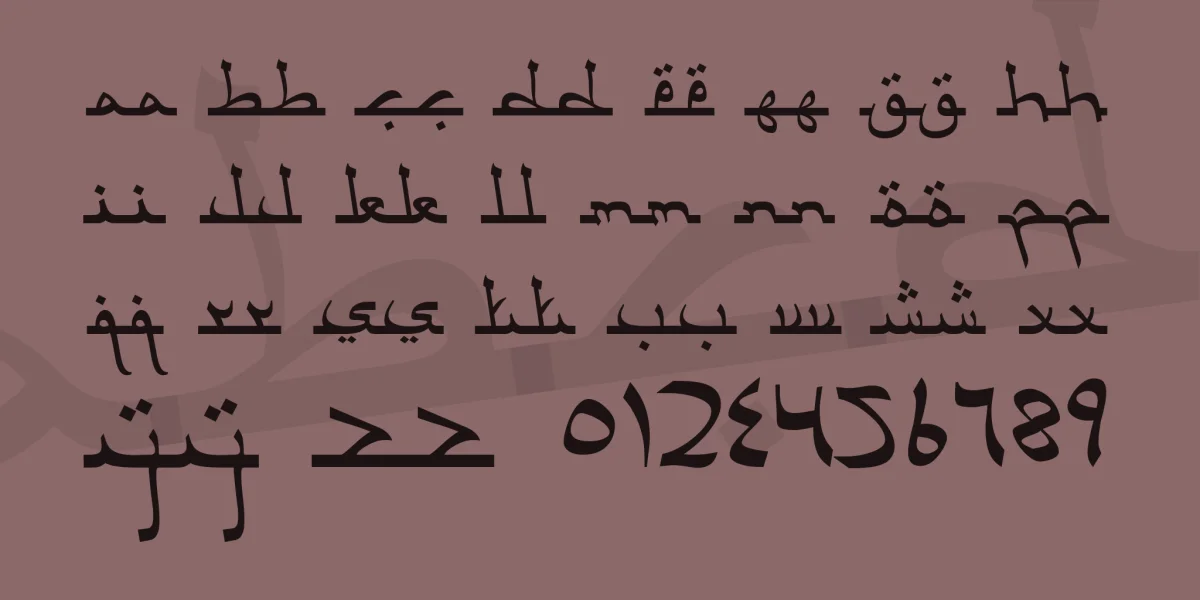 Aceh Darusalam Font preview 3