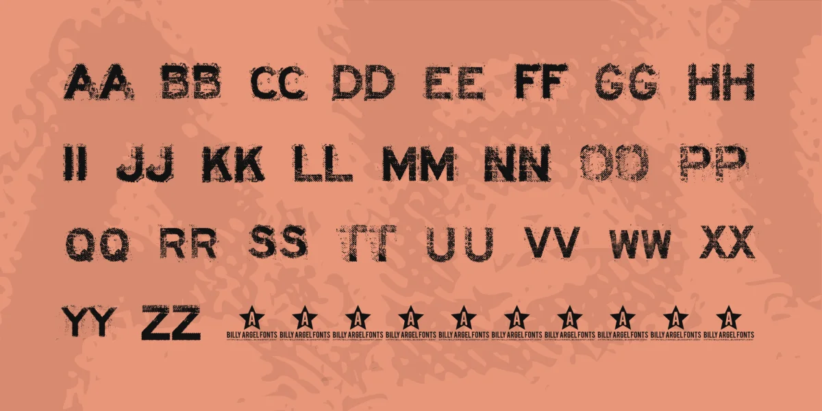 ACID LABEL Font preview 2