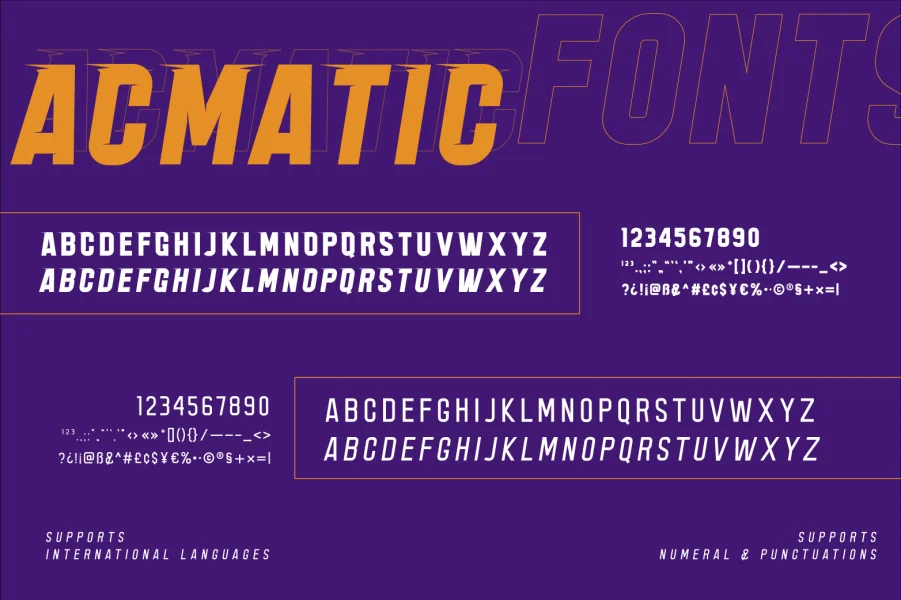 Acmatic Font Family preview 2