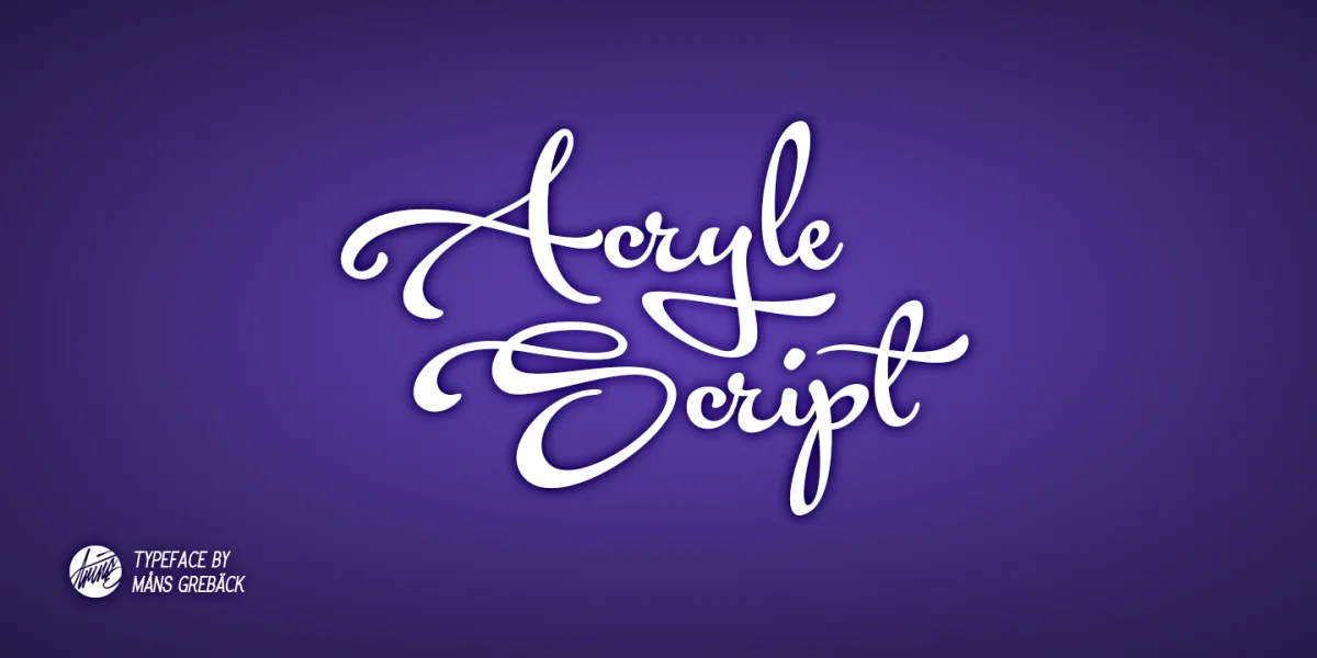 Acryle Script Personal Use Font preview 2