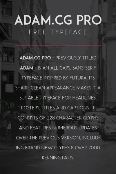 ADAM.CG PRO Font preview 2