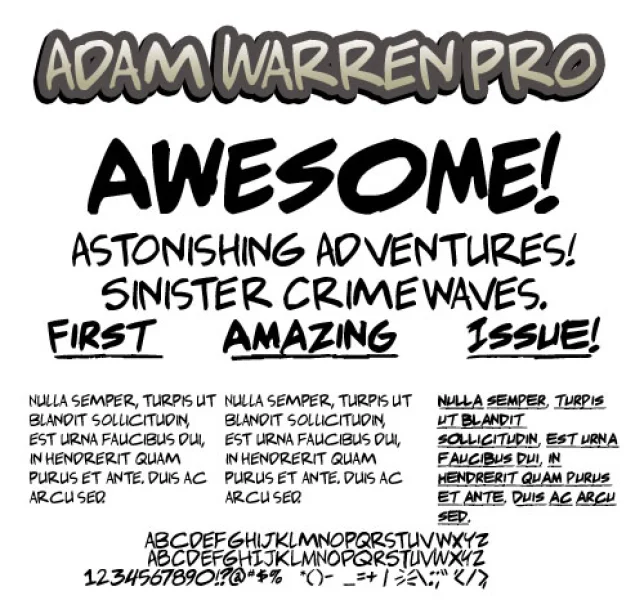 Adam Warren pro Font Family