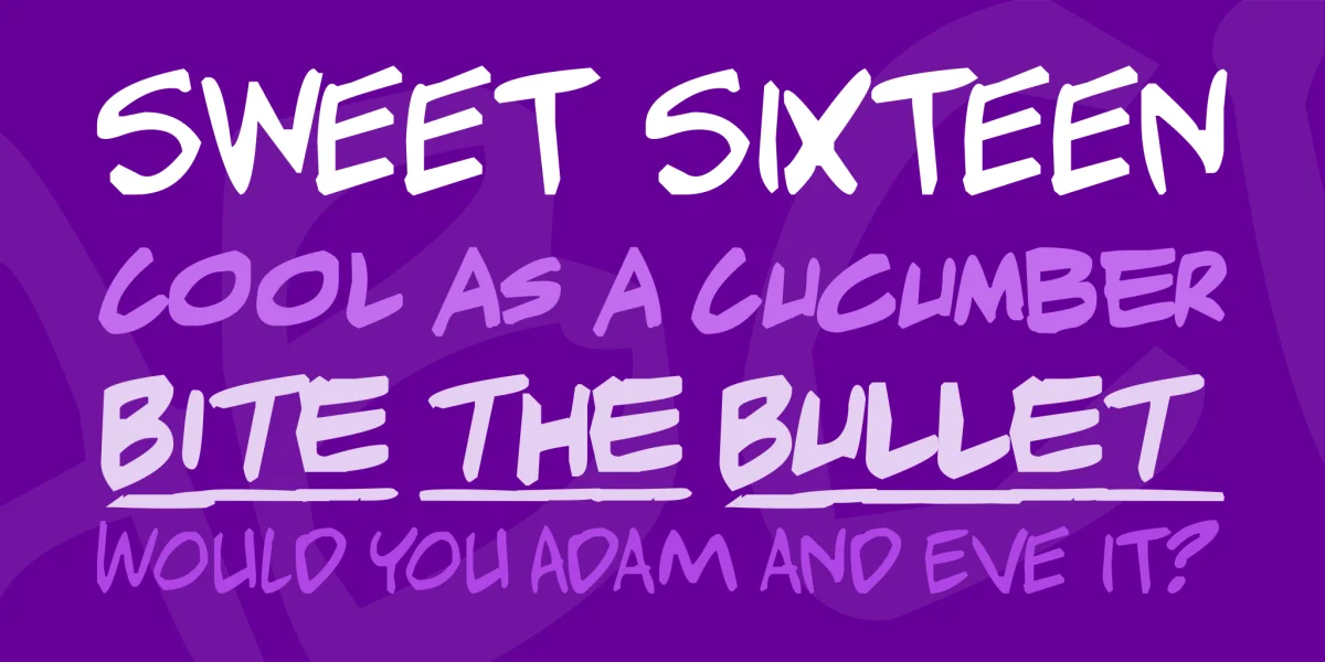 Adam Warren pro Font Family preview 3