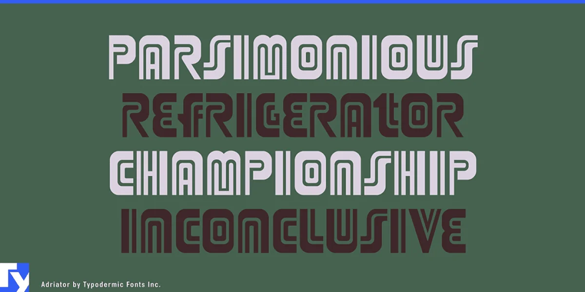 Adriator Font preview 2