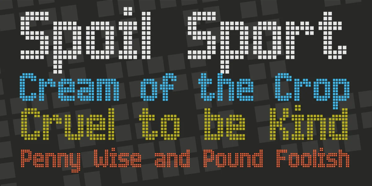 Advanced LED Board-7 Font preview 2