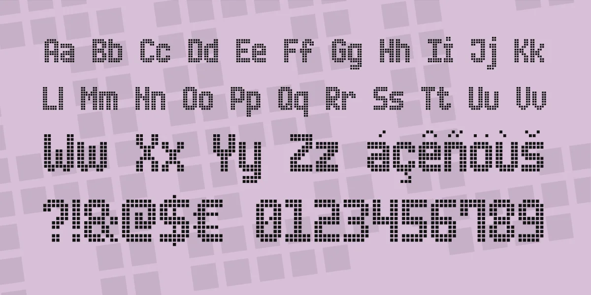 Advanced LED Board-7 Font preview 3