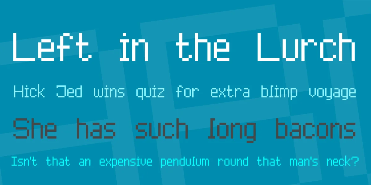 Advanced Pixel-7 Font preview 2