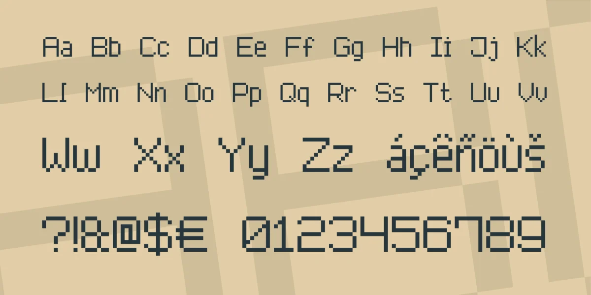 Advanced Pixel-7 Font preview 4