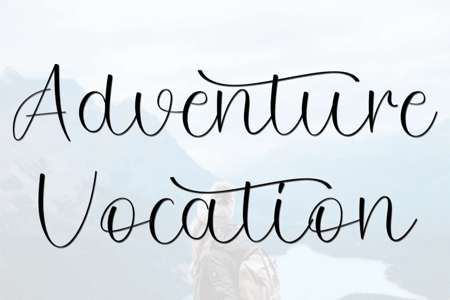 Adventure Signature Font preview 3