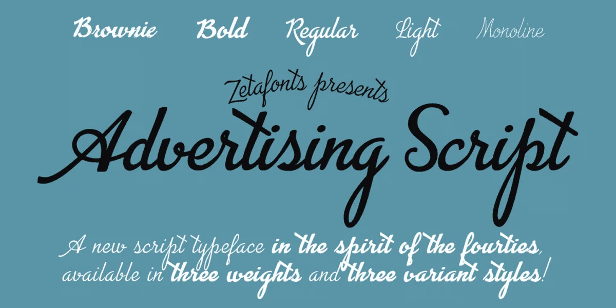 Advertising Script Font Family