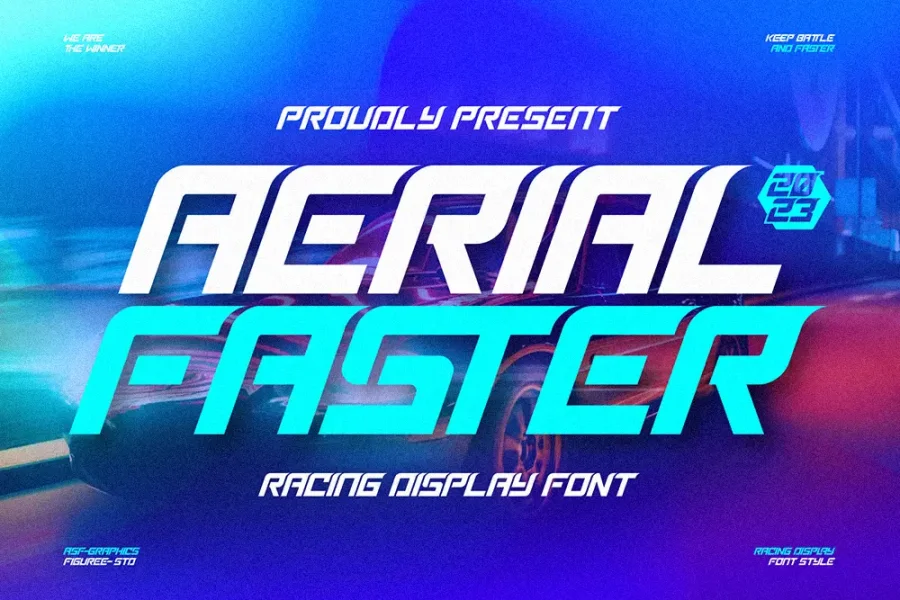 Aerial Faster - Regular Font