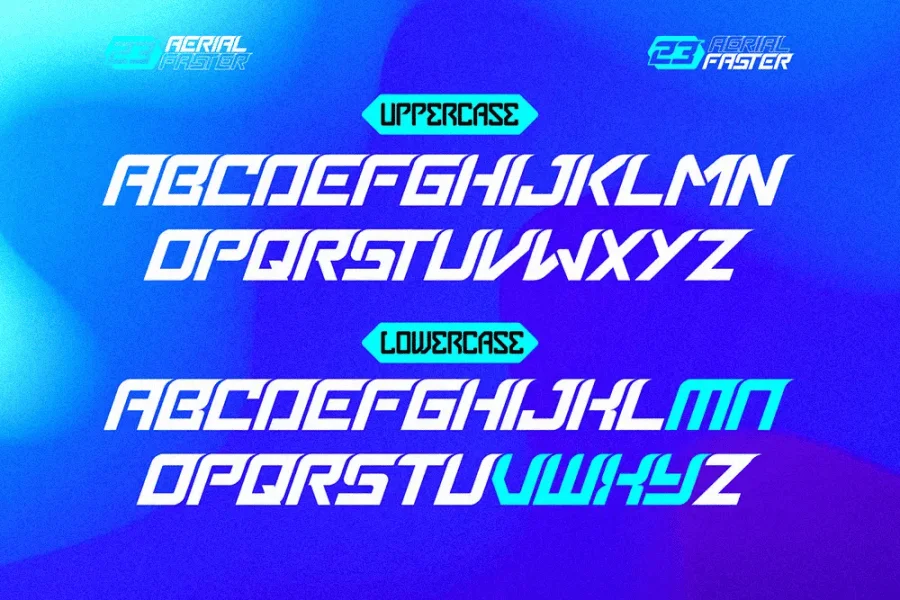 Aerial Faster - Regular Font preview 2