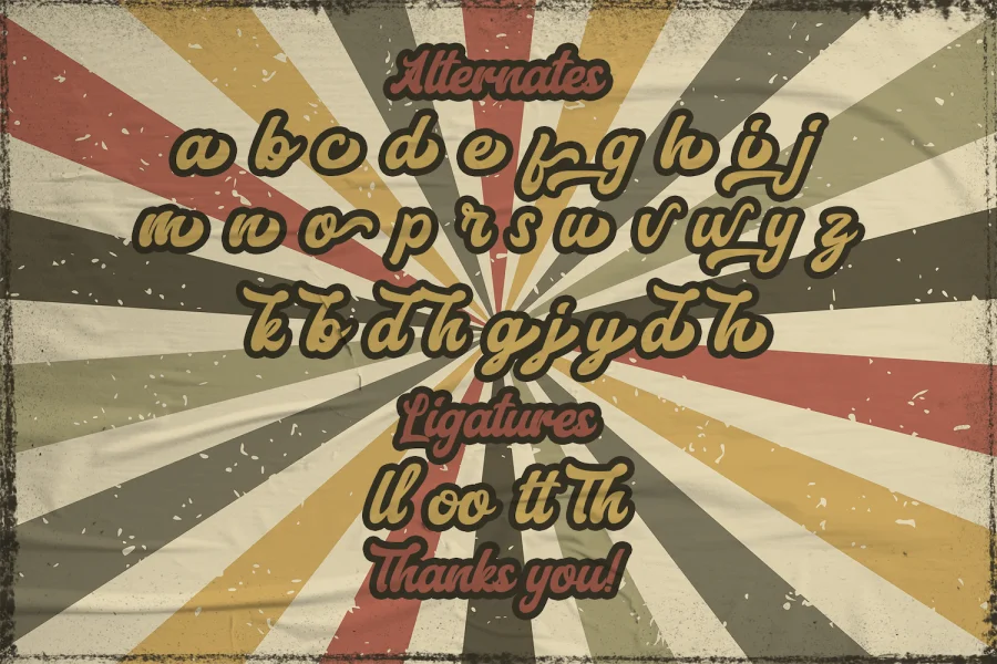 Aerillyo Font preview 15