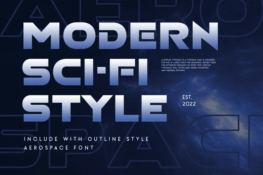 Aerospace Font preview 2