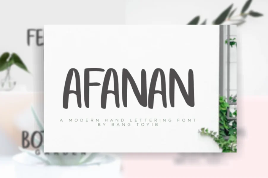 afanan Font preview 3