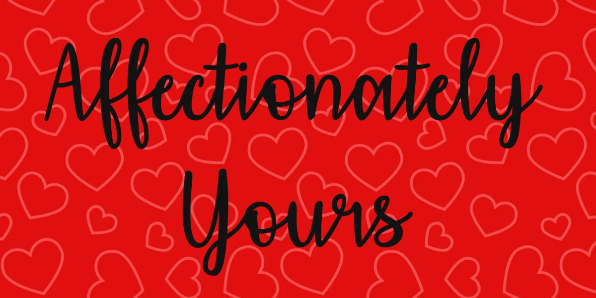 Affectionately Yours Font preview 2