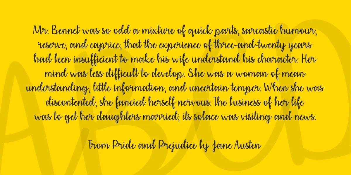 Affectionately Yours Font preview 4