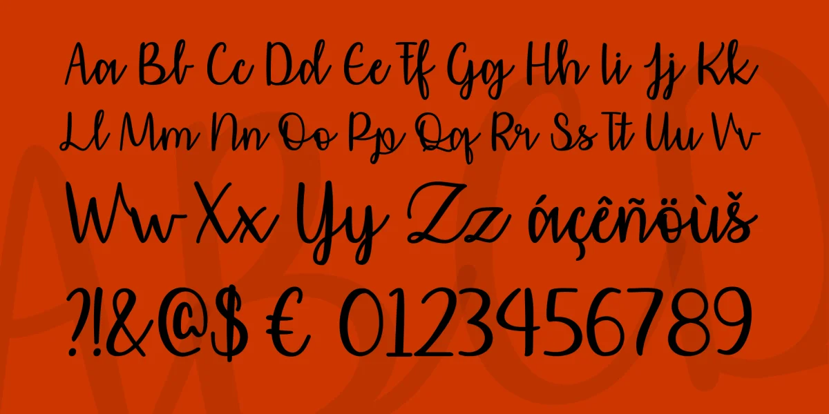 Affectionately Yours Font preview 5