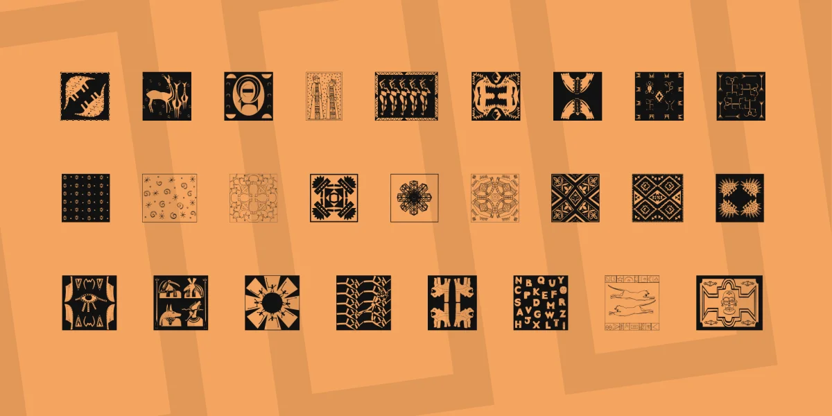African Pattern Font